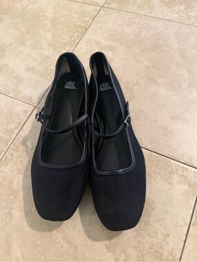 wild fable Black Mary Jane Flat Shoes with Strap